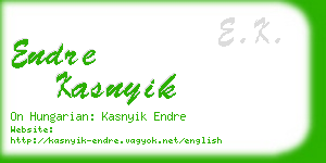 endre kasnyik business card